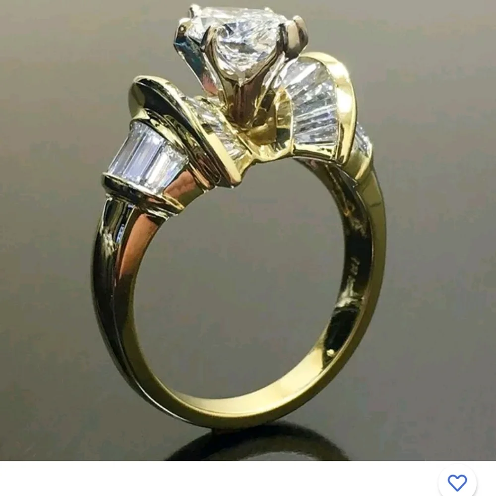 3ct 14K Yellow Gold Marquise Brilliant Dia Ring